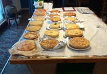 Traditional egg and bacon pie competition served up