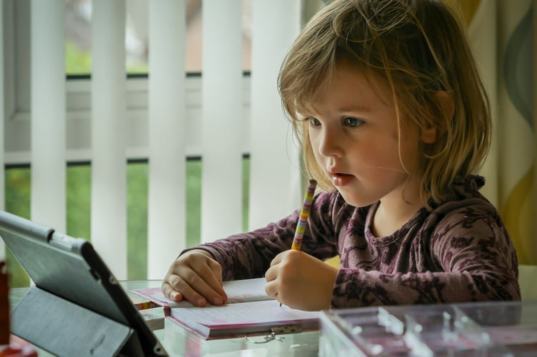 Child at computer