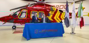 Second lifesaving helicopter handed over to Cornwall Air Ambulance