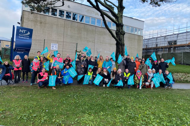 Teachers man the picket line during their first day of strike action