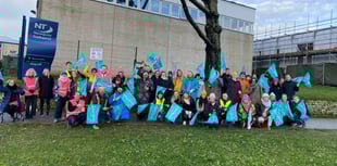 Teachers man the picket line during their first day of strike action