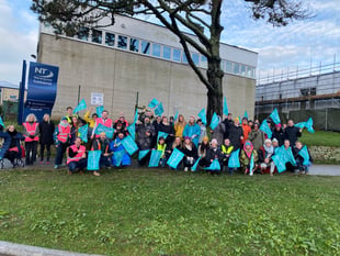 Teachers man the picket line during their first day of strike action