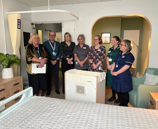 New cooling cot donated to Royal Cornwall Hospital's maternity unit