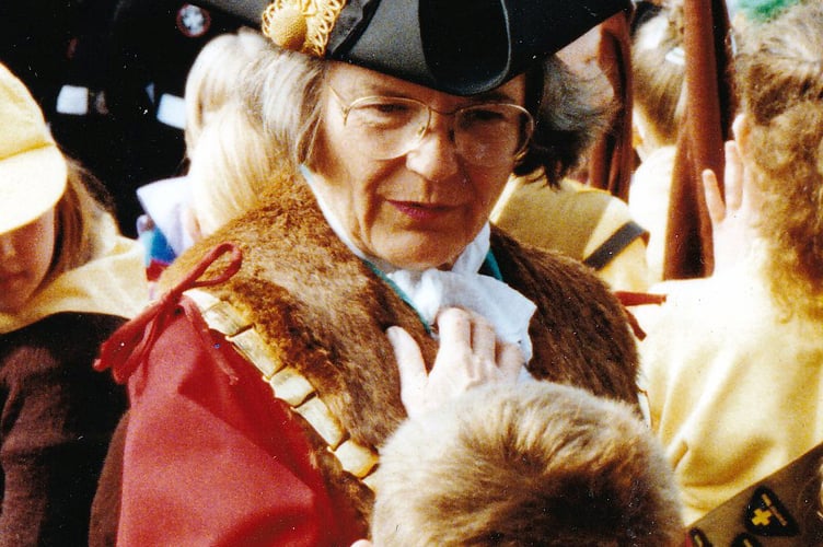 Barbara Spring served as Mayor of Saltash twice, and regarded "a sense of occasion as deeply important" according to her son, Peter. (Picture: Peter Spring) 