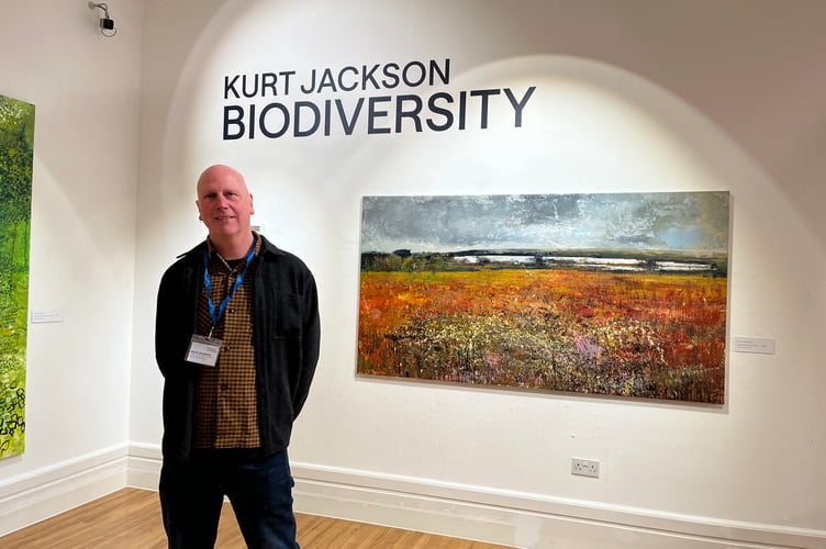 Artist Kurt Jackson at the Cornwall Museum and Art Gallery