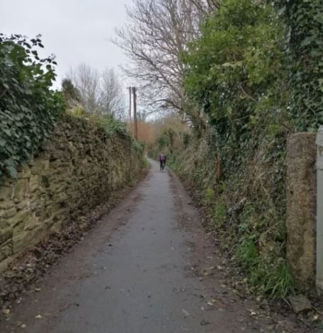 A section of the Saints Trail pictured near the proposed access to the campsite.