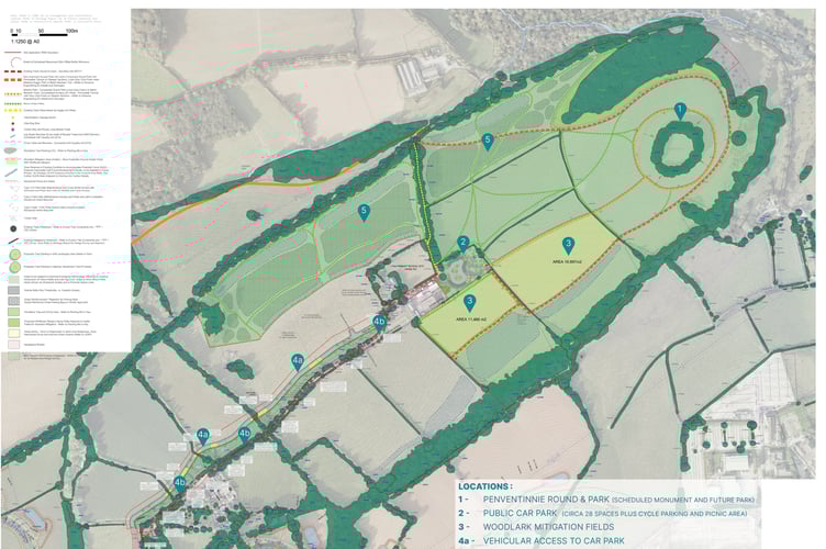 LANGARTH - Governs Park incl. SANG - Site Plan.