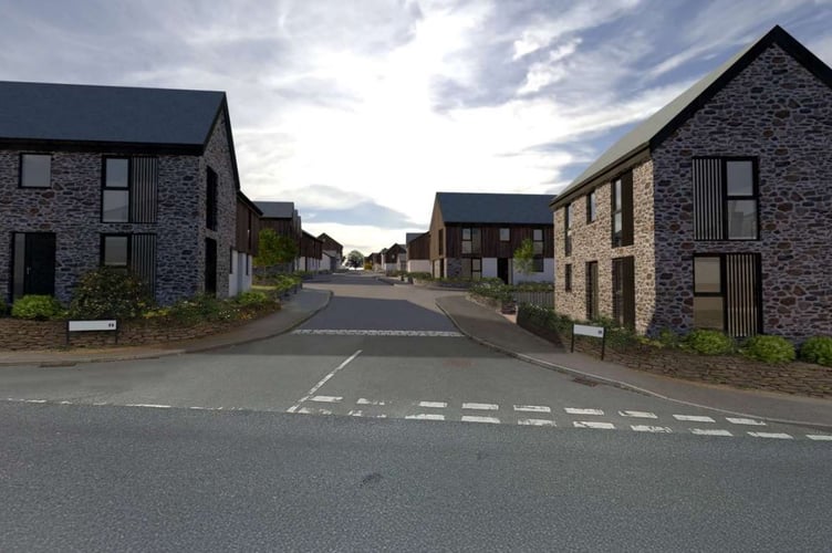 How the entrance to the proposed development in Roche could look. (Picture: Westcountry Land & Homes)