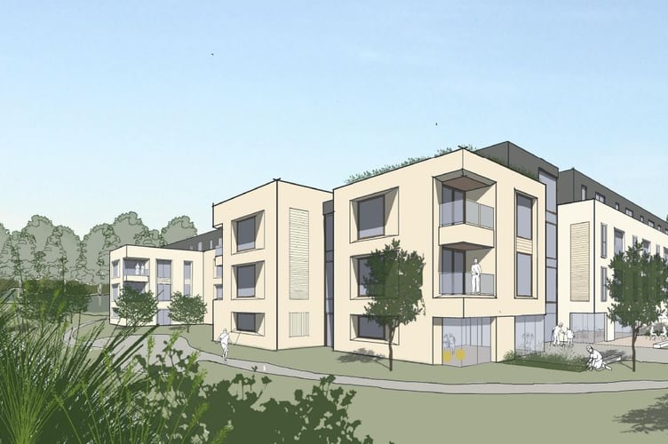 An artist's impression of how the extra care units at Heamoor, Penzance, could look.