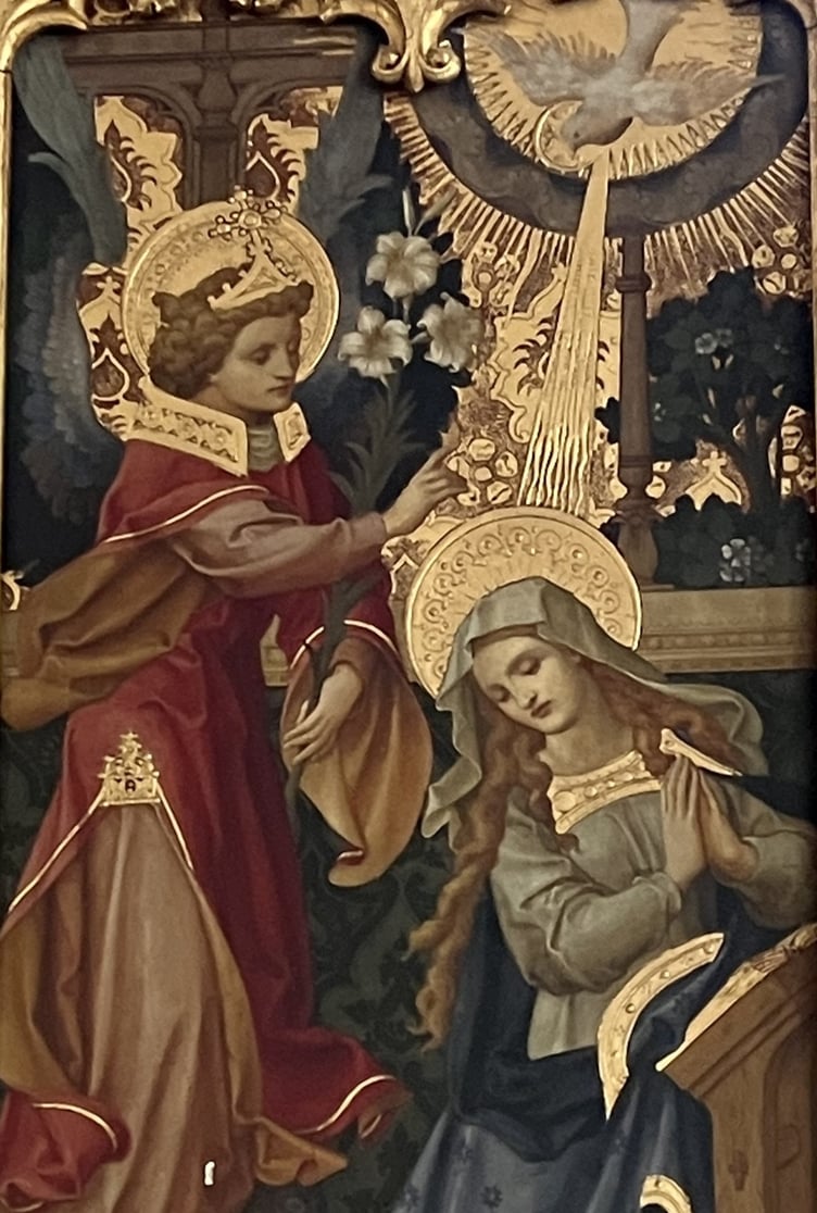 Frank Pearson's painting of the Annunciation at Truro Cathedral