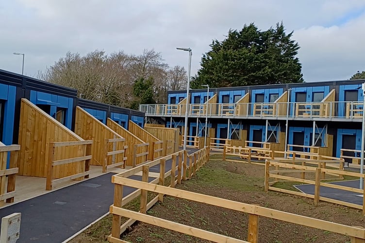 The SoloHaus modular homes at Newtown, near Penzance.