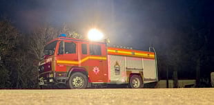 Firefighters tackle blaze in property