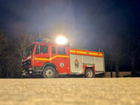 Firefighters tackle blaze in property