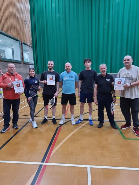 St Austell Leisure Centre’s Sport in Mind group with some of the posters