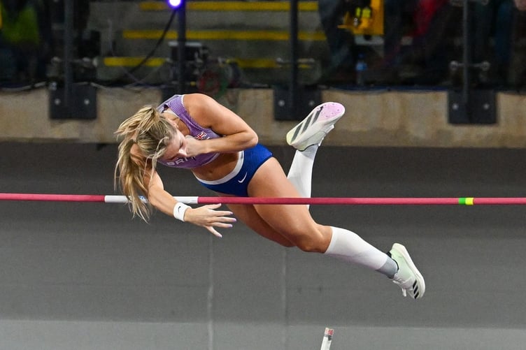 Cornish pole vaulter Molly Caudery is looking to defend her World Indoor Championships crown in China this weekend