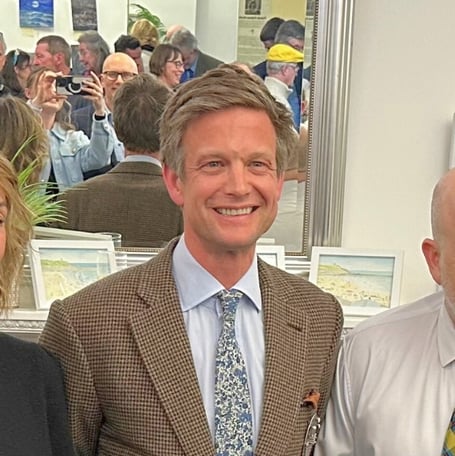 Sam Galsworthy, High Sheriff of Cornwall, embraced the spirit of Bude during his visit 