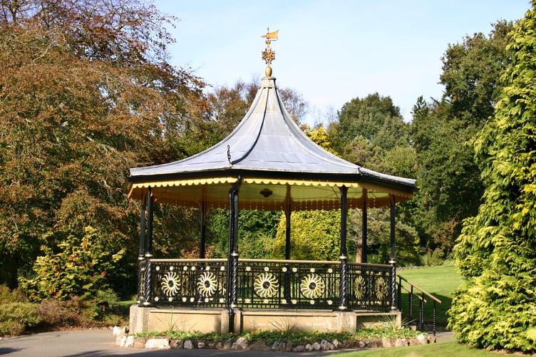 The bandstand in Truro's Victoria Gardens