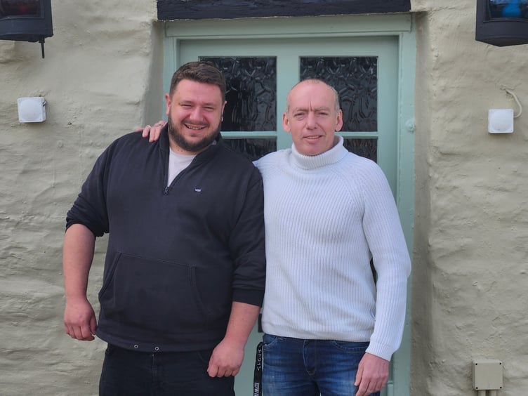 Tom Milby and John Calland, new landlords at the Pandora Inn