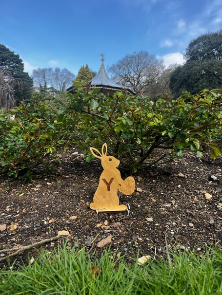 An Easter bunny in Truro's Victoria Gardens