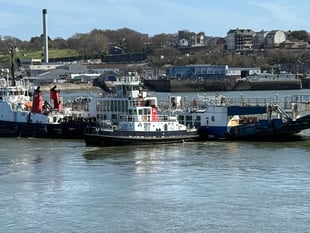Torpoint Ferry arrives in Falmouth but refit works are  delayed