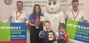 Easter Bunny's egg-citing school visit