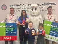 Easter Bunny's egg-citing school visit