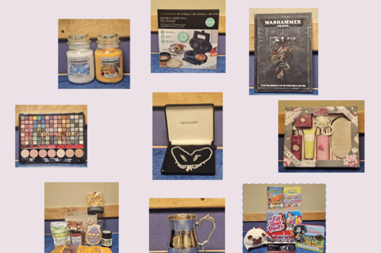Selection of the items on offer, which have been donated by members and supporters.