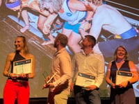 Oars of Thunder crew celebrate their achievements at awards night