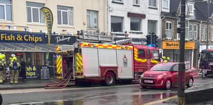 Fire service called out to blaze at fish and chip shop in Newquay