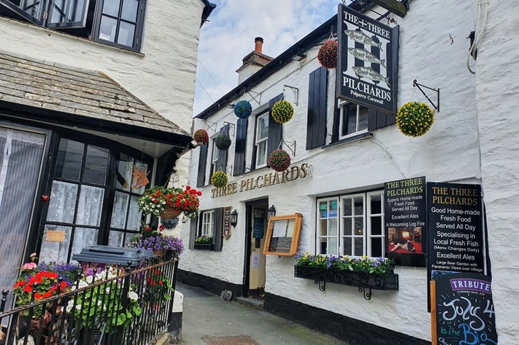 The oldest pub in Polperro, The Three Pilchards, is no longer taking bookings during the holiday period after series of no-shows