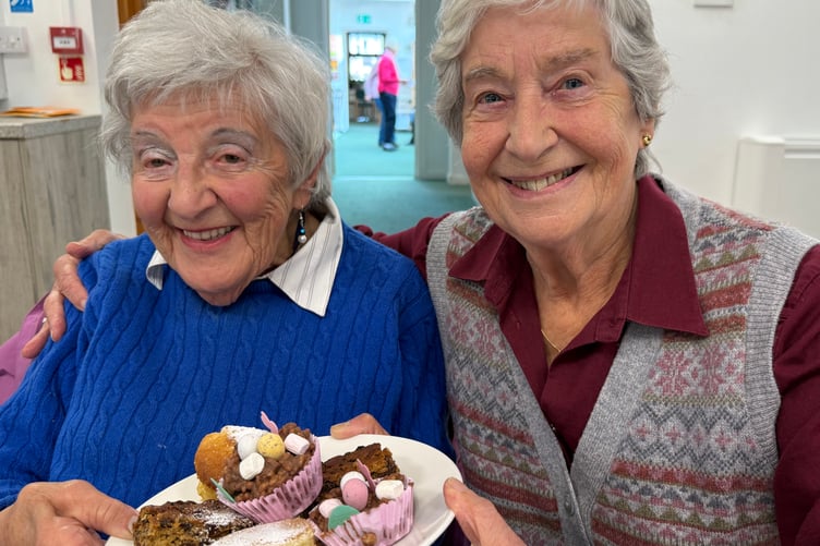 Ruth Dongray and Hazel Tutthill proudly show off their Easter treats