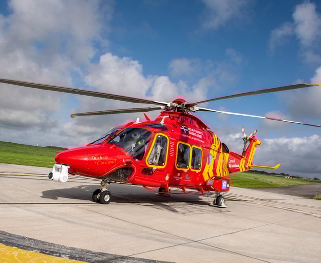 Lifesaving helicopter charity given a lift following donation
