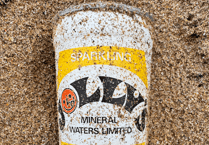 Vintage drinks can discovered during beach clean