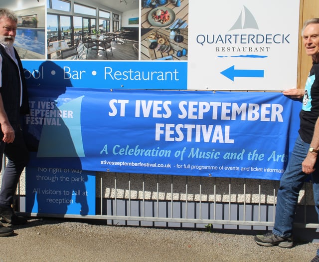 St Ives September Festival welcomes new sponsor