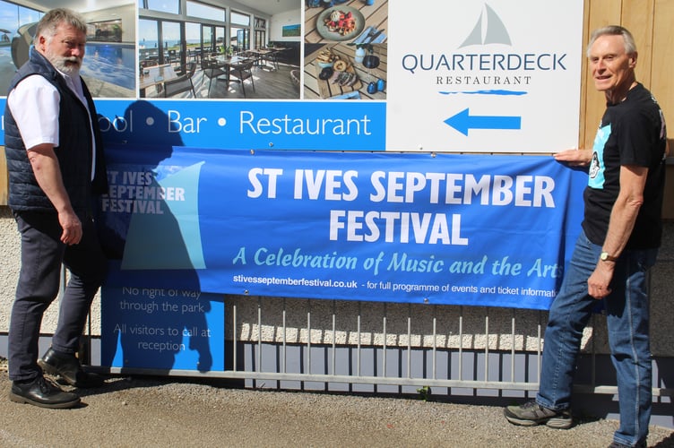 (Choice of) Ayr Holiday Park owner Andrew Baragwanath (left) with Kelvin Hopkins, a director of St Ives September Festival.