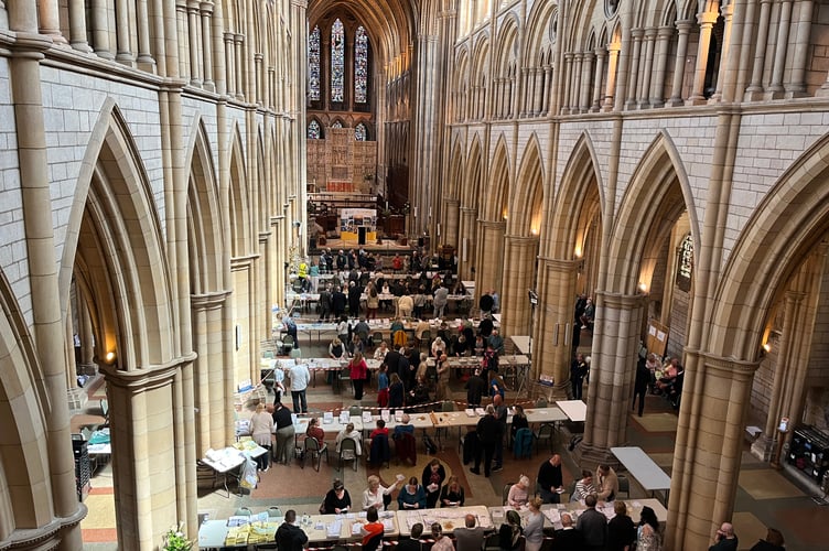 The council election count at Truro Cathedral