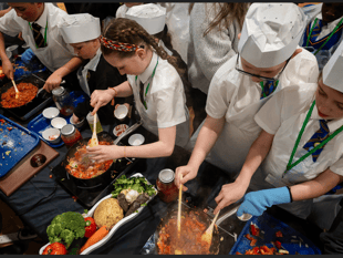 Pupils champion sustainability in food waste event