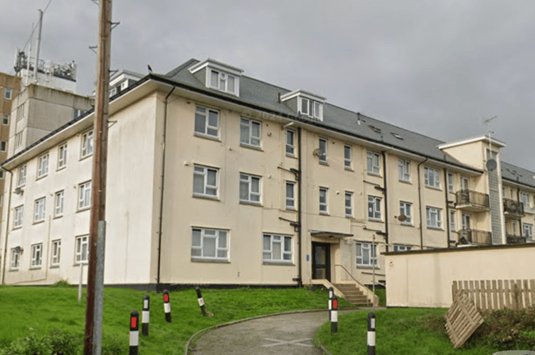 The block of flats at Prospect Place.