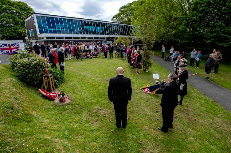 The St Austell ceremony included the playing of the Last Post. Picture: St Austell Town Council