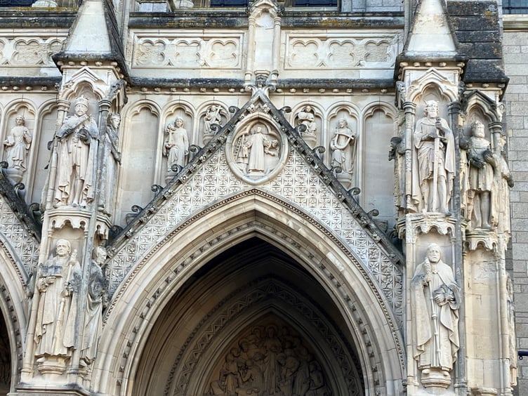 Bishops Benson and Stubbs greet cathedral visitors