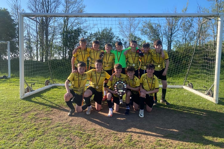 The Year 7 Penrice Academy team with their trophy.