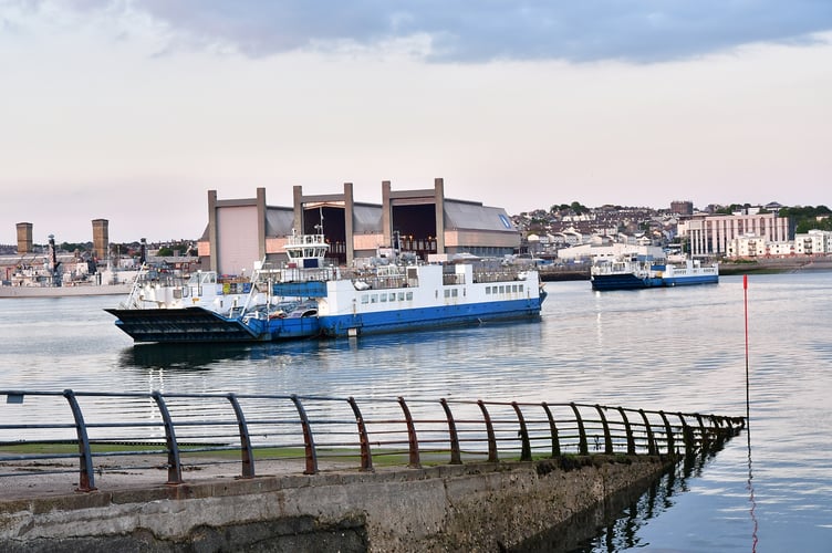The Torpoint Ferries in action crossing the River Tamar