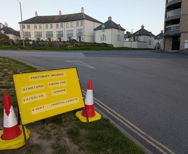 Work underway to make entrance to Pentire safer