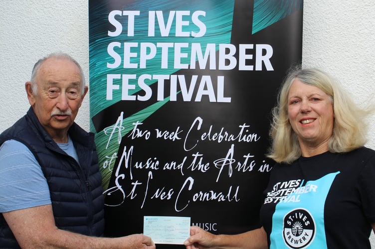 Rotary's Festival donation.