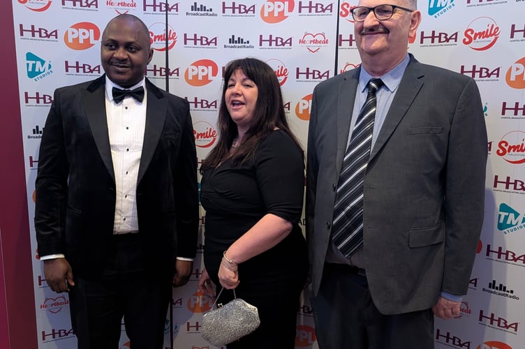 CHBN's Richard Edoki, Vikki Carpenter and Jeff Jacobs at the HBA awards ceremony