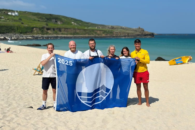 Blue Flag Award 2025 Porthmeor Beach.