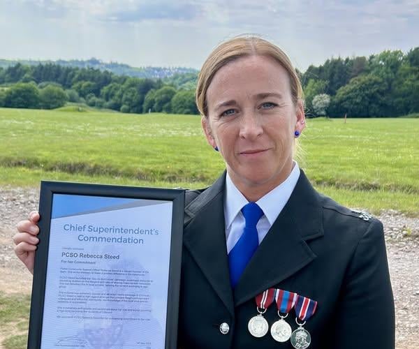 Liskeard PCSO Bex Steed has received a prestigious Chiefs Superintendent Commendation for her outstanding work in local schools through her innovative “Say No Don't Show” campaign