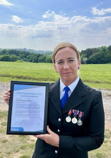 Liskeard PCSO Bex Steed has received a prestigious Chiefs Superintendent Commendation for her outstanding work in local schools through her innovative “Say No Don't Show” campaign