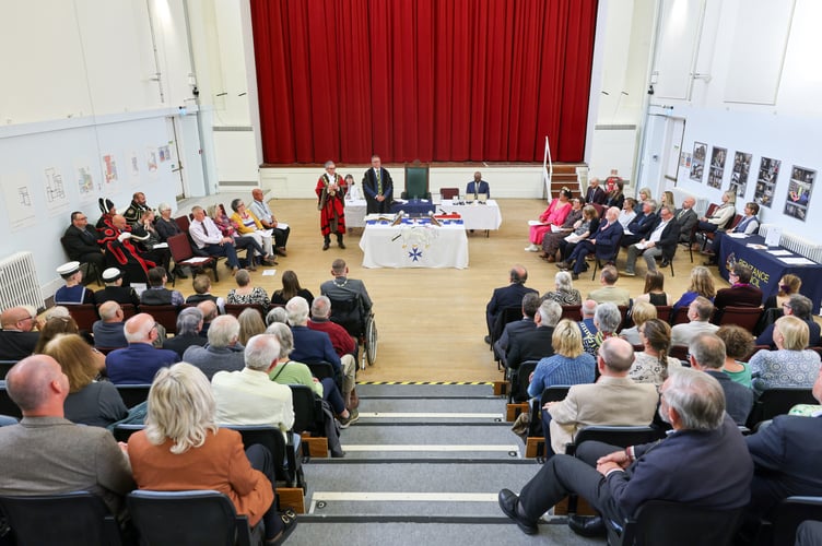 The 45th Annual Mayor Choosing Ceremony of Penzance Council held in St John's Hall, Penzance, on Monday 19 May 2025. Photo by Penzance Council