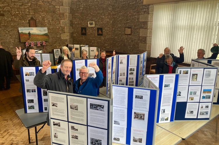 Visitors present gave the thumbs up to the exhibition - and one gave a Churchill signal.